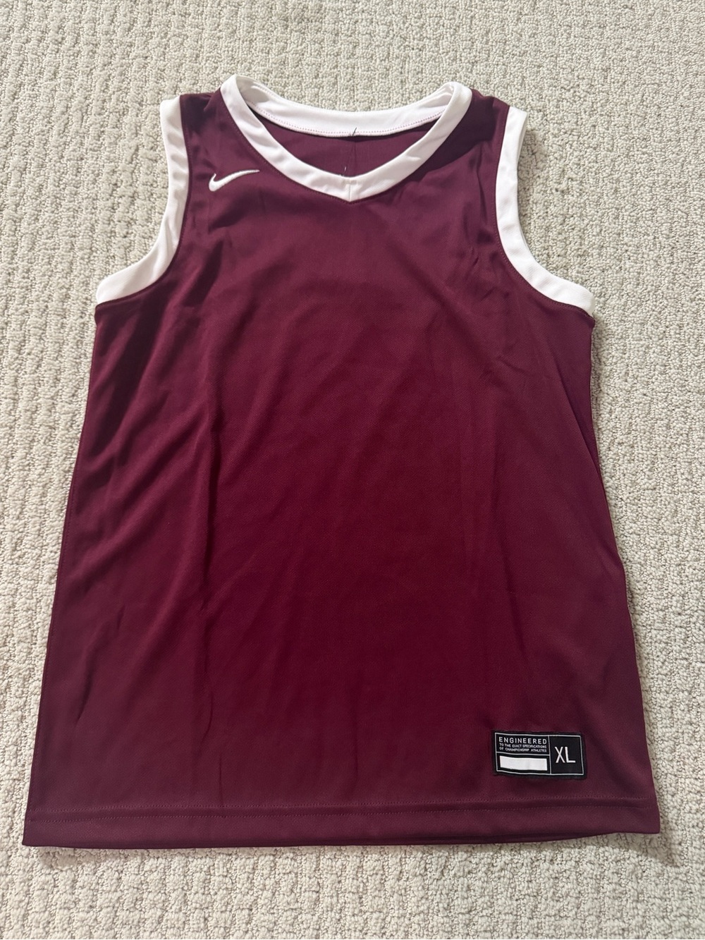 Nike Youth XL Dri-FIT Basketball Jersey
Maroon White NWT